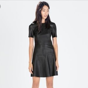 Zara faux leather dress
